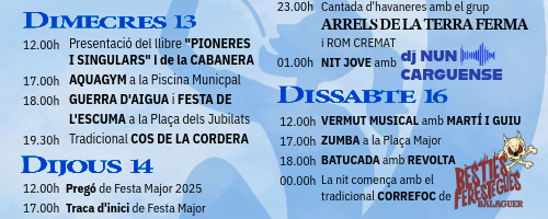 THE 2025 FESTA MAJOR OF ÀGER IS COMING!